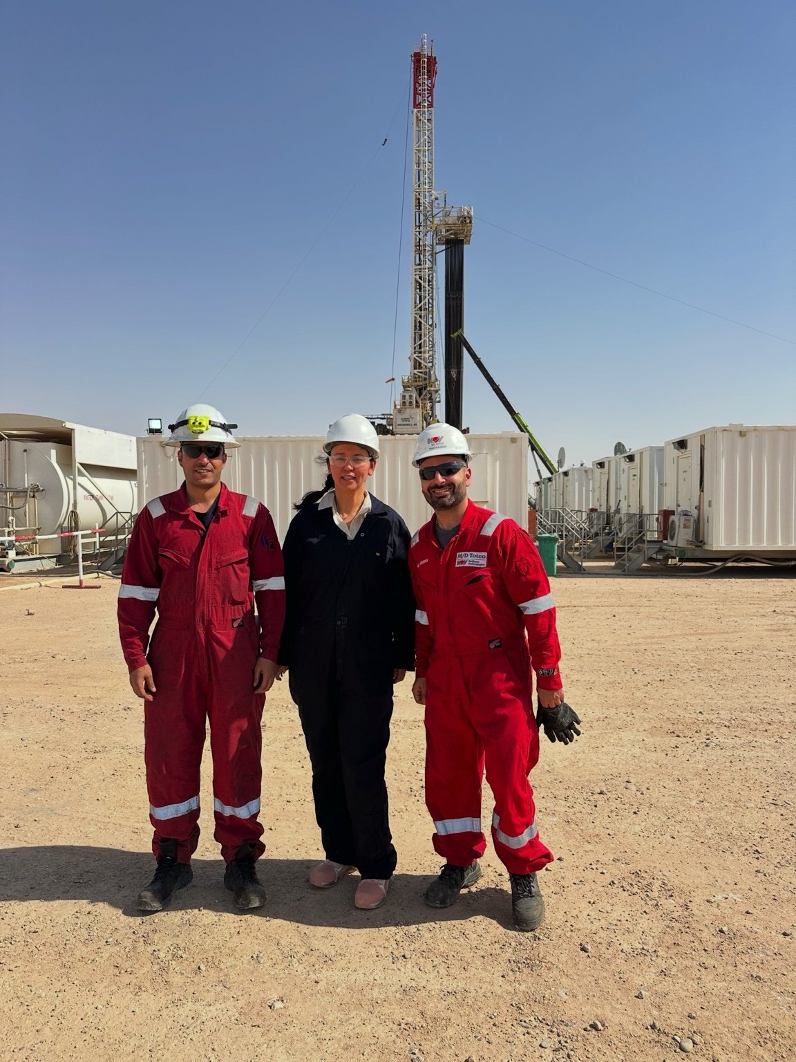 Aya with rig team
